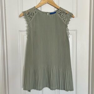 APT.9 | Sage Green Pleated Top